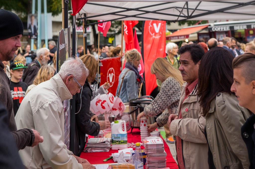 Vänsterpartiet på Triangeltorget