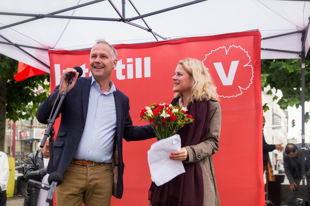 Vänsterpartiet på Triangeltorget